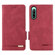 Coque Portefeuille Livre Cuir Etui Clapet L07Z pour Sony Xperia 10 V Rouge