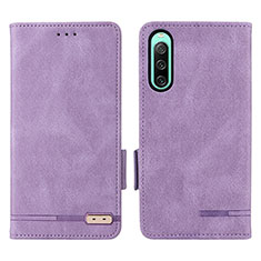 Coque Portefeuille Livre Cuir Etui Clapet L07Z pour Sony Xperia 10 V Violet