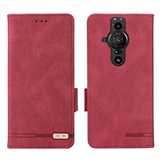 Coque Portefeuille Livre Cuir Etui Clapet L07Z pour Sony Xperia PRO-I Rouge