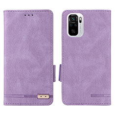 Coque Portefeuille Livre Cuir Etui Clapet L07Z pour Xiaomi Poco M5S Violet