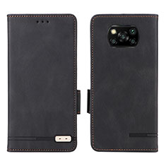 Coque Portefeuille Livre Cuir Etui Clapet L07Z pour Xiaomi Poco X3 NFC Noir