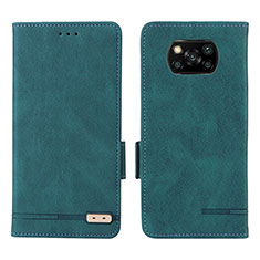 Coque Portefeuille Livre Cuir Etui Clapet L07Z pour Xiaomi Poco X3 NFC Vert