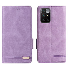 Coque Portefeuille Livre Cuir Etui Clapet L07Z pour Xiaomi Redmi 10 (2022) Violet