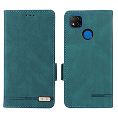 Coque Portefeuille Livre Cuir Etui Clapet L07Z pour Xiaomi Redmi 9C Vert