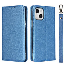Coque Portefeuille Livre Cuir Etui Clapet L08 pour Apple iPhone 13 Bleu