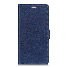 Coque Portefeuille Livre Cuir Etui Clapet L08 pour Asus Zenfone Max ZB555KL Bleu