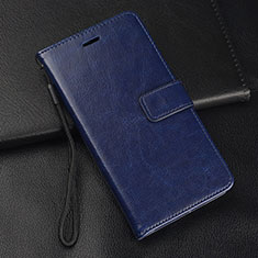 Coque Portefeuille Livre Cuir Etui Clapet L08 pour Huawei Mate 20 Lite Bleu