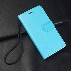 Coque Portefeuille Livre Cuir Etui Clapet L08 pour Huawei Mate 20 Lite Bleu Ciel