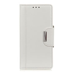Coque Portefeuille Livre Cuir Etui Clapet L08 pour Huawei P40 Lite E Blanc