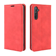 Coque Portefeuille Livre Cuir Etui Clapet L08 pour Oppo K5 Rouge