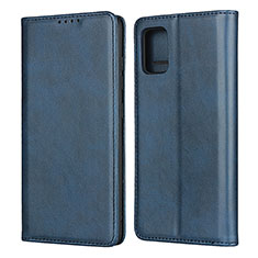 Coque Portefeuille Livre Cuir Etui Clapet L08 pour Samsung Galaxy A51 5G Bleu