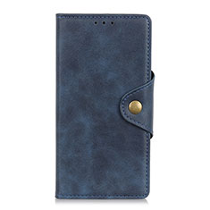 Coque Portefeuille Livre Cuir Etui Clapet L08 pour Samsung Galaxy M01 Core Bleu