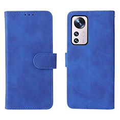 Coque Portefeuille Livre Cuir Etui Clapet L08 pour Xiaomi Mi 12S Pro 5G Bleu