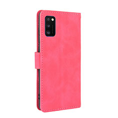 Coque Portefeuille Livre Cuir Etui Clapet L08Z pour Samsung Galaxy A41 Rose Rouge