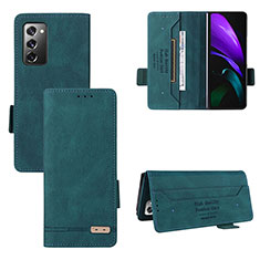Coque Portefeuille Livre Cuir Etui Clapet L08Z pour Samsung Galaxy Z Fold2 5G Vert