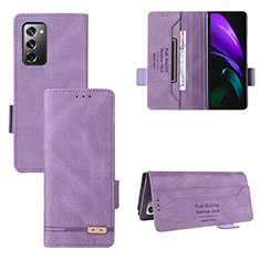 Coque Portefeuille Livre Cuir Etui Clapet L08Z pour Samsung Galaxy Z Fold2 5G Violet