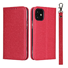 Coque Portefeuille Livre Cuir Etui Clapet L09 pour Apple iPhone 12 Mini Rouge