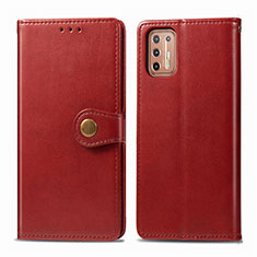 Coque Portefeuille Livre Cuir Etui Clapet L09 pour Motorola Moto G9 Plus Rouge