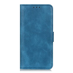 Coque Portefeuille Livre Cuir Etui Clapet L09 pour Realme X7 5G Bleu Ciel