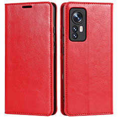 Coque Portefeuille Livre Cuir Etui Clapet L09 pour Xiaomi Mi 12 Pro 5G Rouge