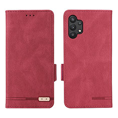 Coque Portefeuille Livre Cuir Etui Clapet L09Z pour Samsung Galaxy M32 5G Rouge