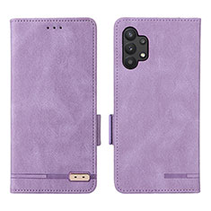 Coque Portefeuille Livre Cuir Etui Clapet L09Z pour Samsung Galaxy M32 5G Violet