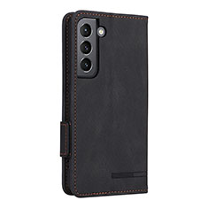 Coque Portefeuille Livre Cuir Etui Clapet L09Z pour Samsung Galaxy S21 5G Noir