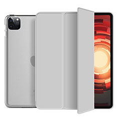 Coque Portefeuille Livre Cuir Etui Clapet L10 pour Apple iPad Pro 11 (2020) Argent