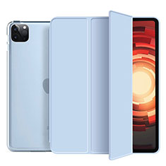 Coque Portefeuille Livre Cuir Etui Clapet L10 pour Apple iPad Pro 11 (2020) Bleu Ciel
