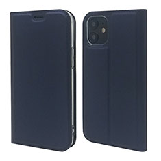Coque Portefeuille Livre Cuir Etui Clapet L10 pour Apple iPhone 12 Bleu Royal