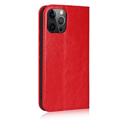Coque Portefeuille Livre Cuir Etui Clapet L10 pour Apple iPhone 12 Pro Vin Rouge
