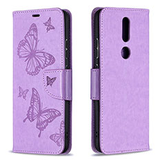 Coque Portefeuille Livre Cuir Etui Clapet L10 pour Nokia 2.4 Violet