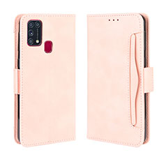 Coque Portefeuille Livre Cuir Etui Clapet L10 pour Samsung Galaxy M21s Rose