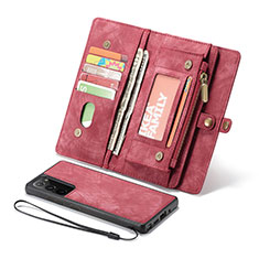 Coque Portefeuille Livre Cuir Etui Clapet L10 pour Samsung Galaxy Note 20 5G Rouge