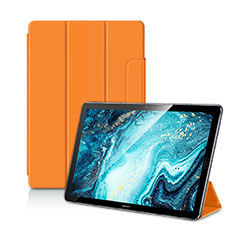 Coque Portefeuille Livre Cuir Etui Clapet L11 pour Huawei MediaPad M6 10.8 Orange
