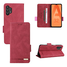 Coque Portefeuille Livre Cuir Etui Clapet L11Z pour Samsung Galaxy M32 5G Rouge