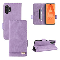 Coque Portefeuille Livre Cuir Etui Clapet L11Z pour Samsung Galaxy M32 5G Violet