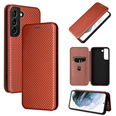 Coque Portefeuille Livre Cuir Etui Clapet L11Z pour Samsung Galaxy S23 5G Marron