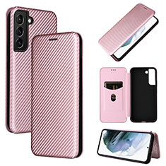 Coque Portefeuille Livre Cuir Etui Clapet L11Z pour Samsung Galaxy S23 5G Or Rose