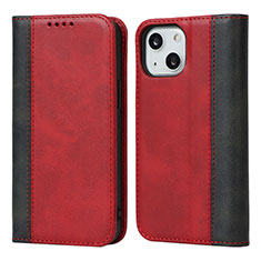 Coque Portefeuille Livre Cuir Etui Clapet L12 pour Apple iPhone 13 Rouge