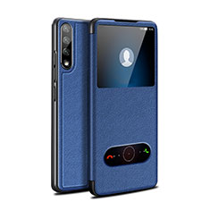 Coque Portefeuille Livre Cuir Etui Clapet L12 pour Huawei Enjoy 10S Bleu