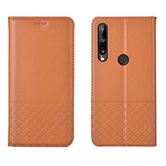 Coque Portefeuille Livre Cuir Etui Clapet L12 pour Huawei Honor 9C Orange