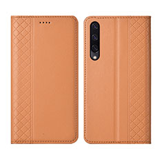 Coque Portefeuille Livre Cuir Etui Clapet L12 pour Huawei Y9s Orange