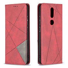 Coque Portefeuille Livre Cuir Etui Clapet L12 pour Nokia 2.4 Rouge