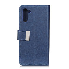 Coque Portefeuille Livre Cuir Etui Clapet L12 pour Realme 6 Pro Bleu