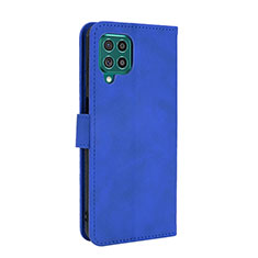 Coque Portefeuille Livre Cuir Etui Clapet L12Z pour Samsung Galaxy F62 5G Bleu