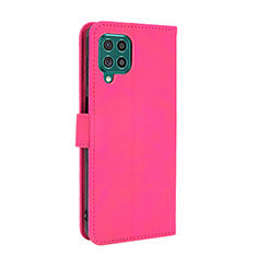 Coque Portefeuille Livre Cuir Etui Clapet L12Z pour Samsung Galaxy F62 5G Rose Rouge