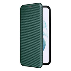 Coque Portefeuille Livre Cuir Etui Clapet L12Z pour Samsung Galaxy S21 5G Vert