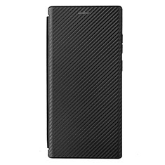 Coque Portefeuille Livre Cuir Etui Clapet L12Z pour Samsung Galaxy S21 Ultra 5G Noir