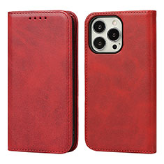 Coque Portefeuille Livre Cuir Etui Clapet L14 pour Apple iPhone 13 Pro Rouge